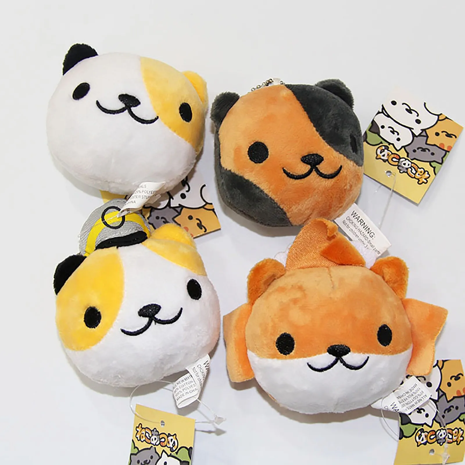 

HIINST 8pcs Cartoon Cute Cats Dolls Plush Toys Pendant Plush Keychain For Kids Drop Ship 2021