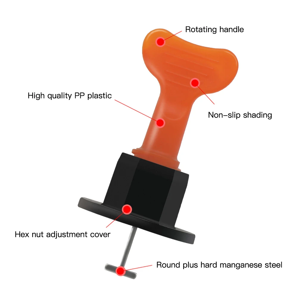 

50Pcs Alignment Tile Leveling Wedges Tile Spacers System Flat Ceramic Leveler for Floor Wall Construction Tools Locator