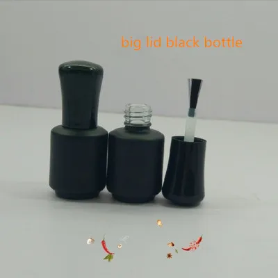 big lid black 10/30/50 шт 8 мл Стекло ногтей бутылка пустая бутылка под лак для ногтей трубки для ногтей гелевые тюбики с Кисть Nail Art контейнеры для бутылок - Цвет: big lid black