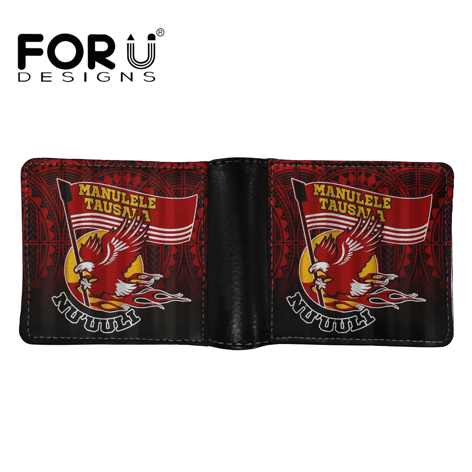 

FORUDESIGNS Cool Bald Eag Design Print Wallet for Teenagers Higt Quality Leather PU Purse Fashion Men's Card Case Money ID Bags