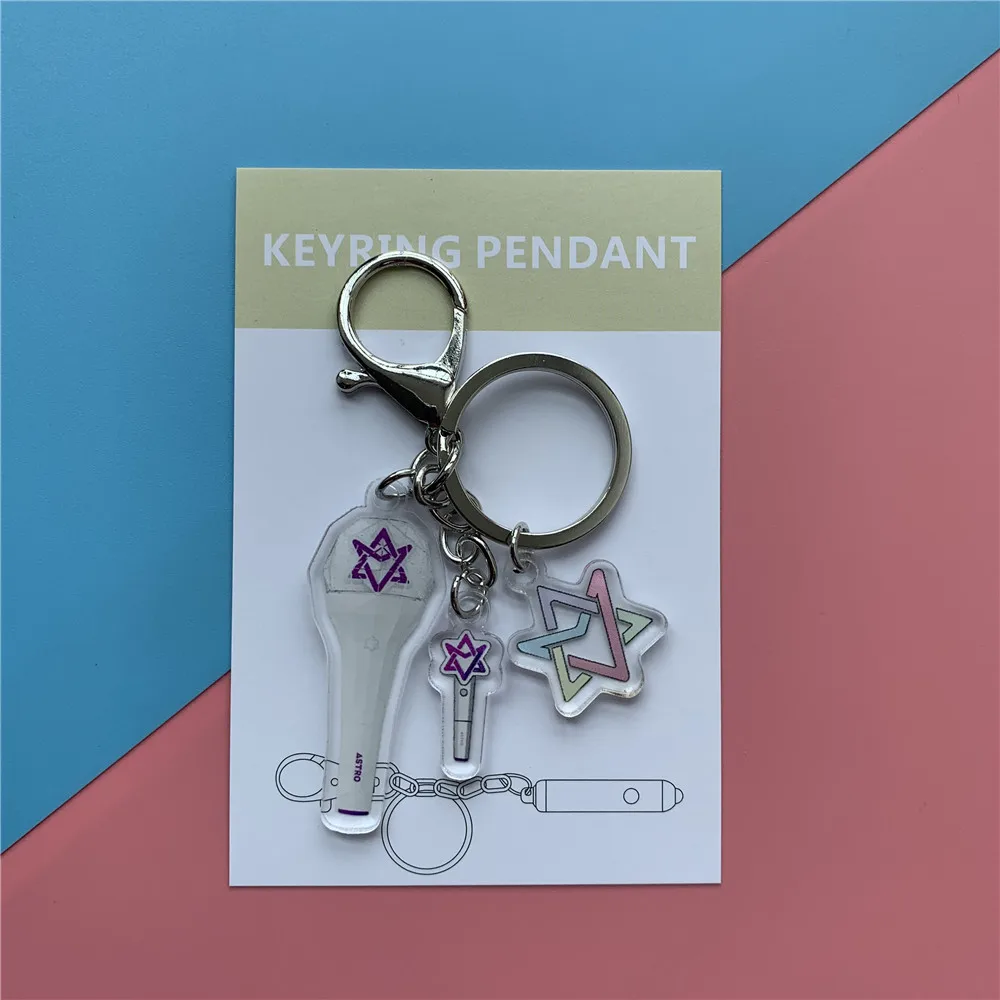 Kpop Корейская двойная акриловая подвеска для ключей Exo WJSN ASTRO SF9 LOONA брелок