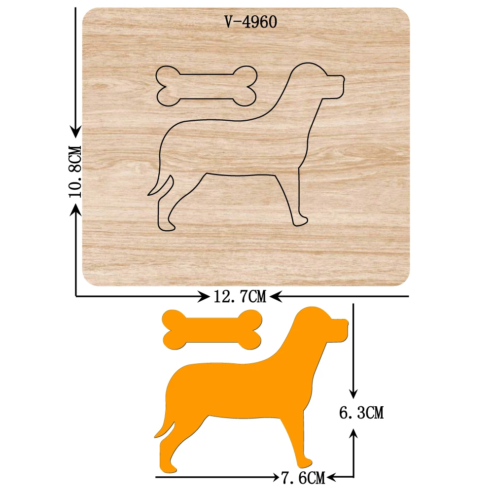 

New Dog wooden dies cutting dies for scrapbooking Multiple sizes V-4960