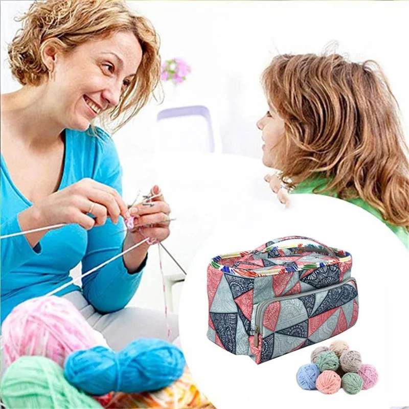 6 стилей пряжа Вязание сумка для Игла DIY Искусство ремесло держатель сумка-тоут