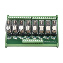 Din рейку Ac/Dc 12/24V управление 8 Spdt 16A реле питания модуль Omron G2R 1 E.x1 (12