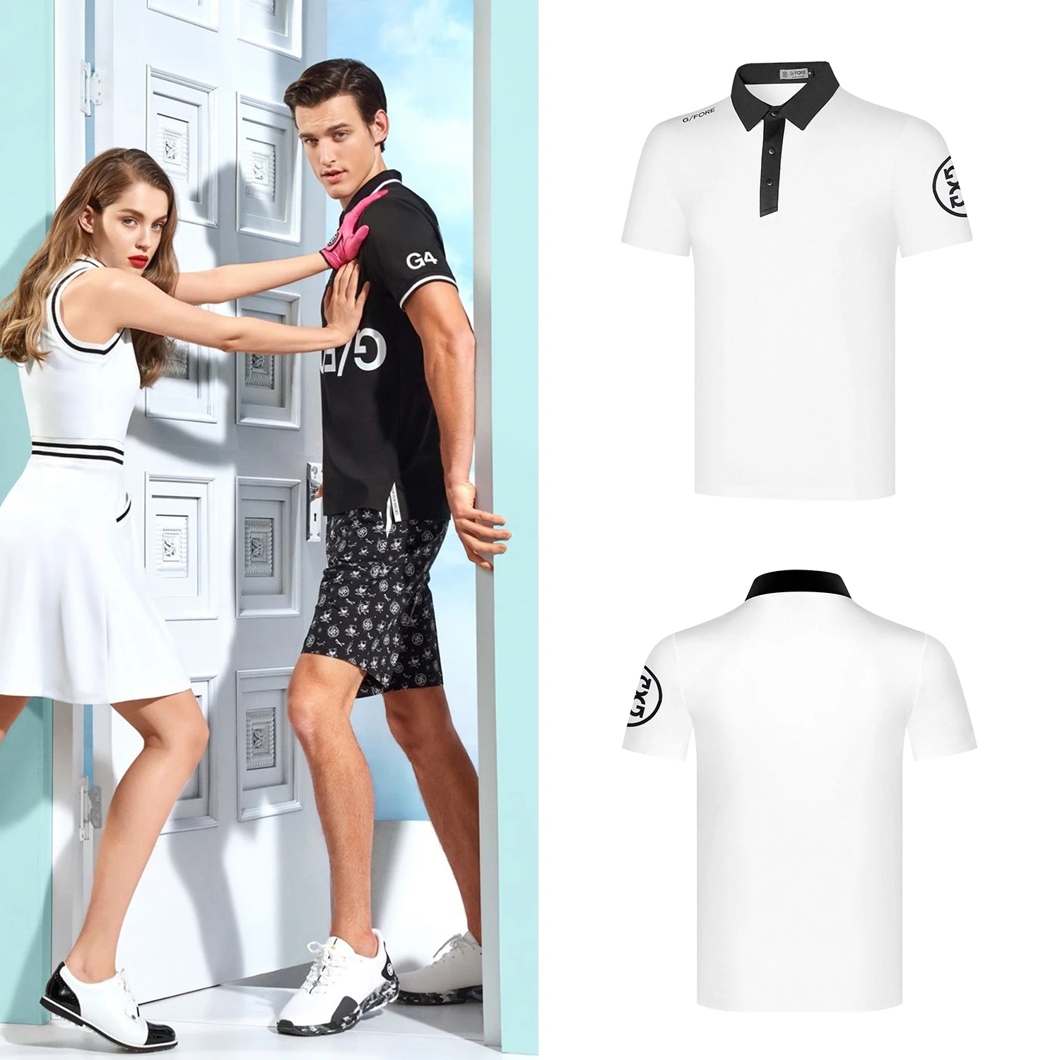 

GF Golf Clothing Men's Polo-Shirt 2022 Spring/Summer Sports Short Sleeves Stretch Quick Drying Golf Shirts