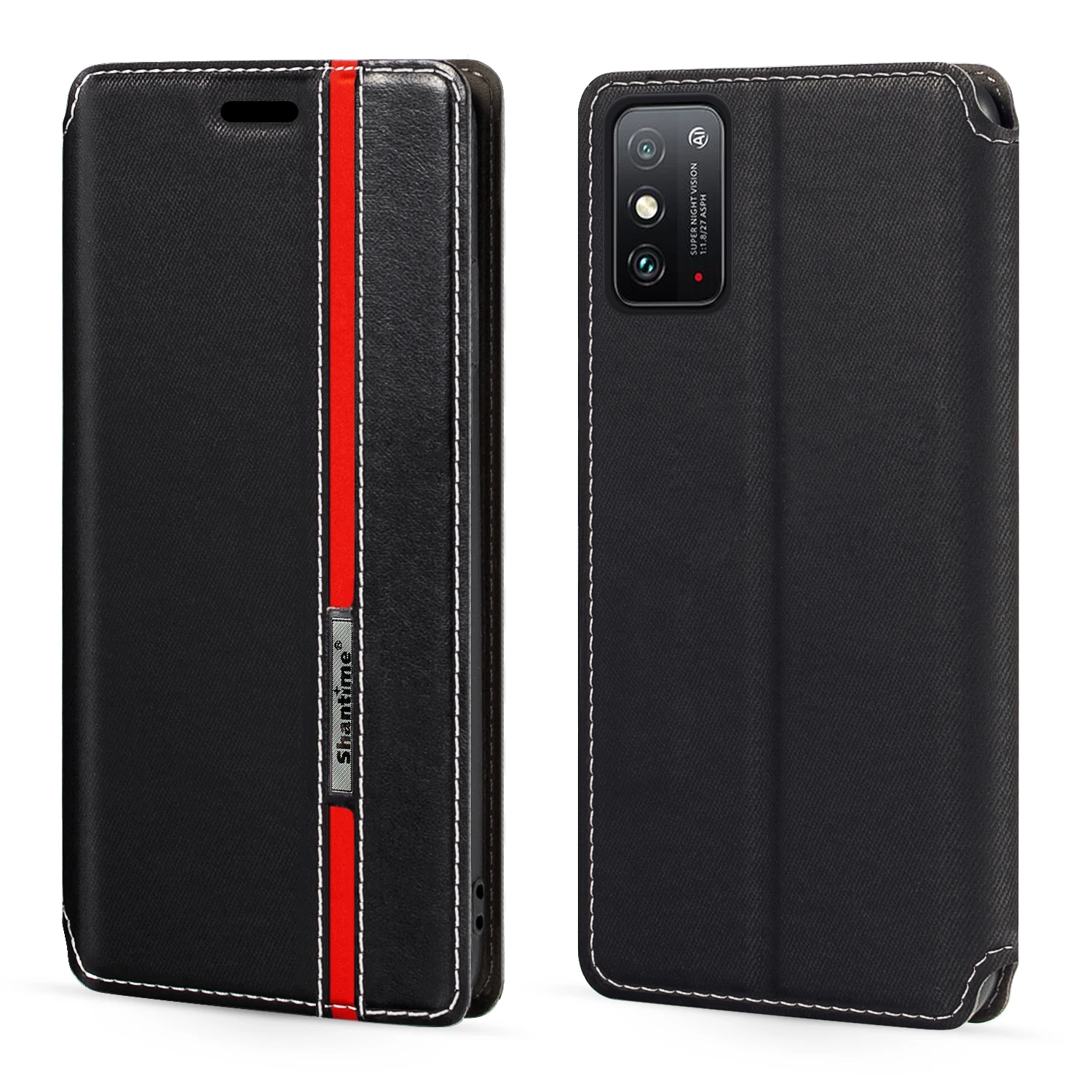 

Модный разноцветный кожаный флип-чехол с магнитной застежкой и отделением для карт для Huawei Honor X10 Max