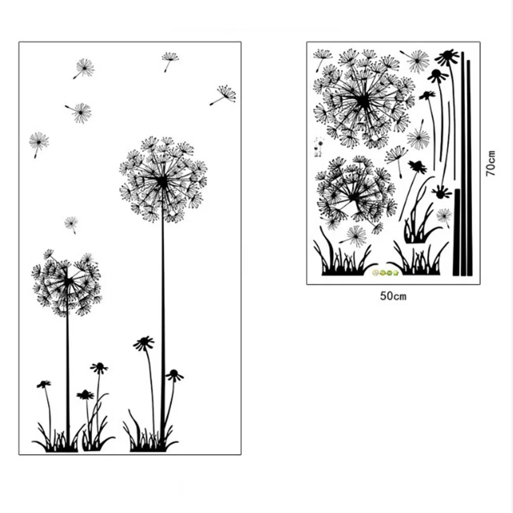 Антистатические обои с рисунком одуванчиков идет ветром 3rd поколение ТВ задний