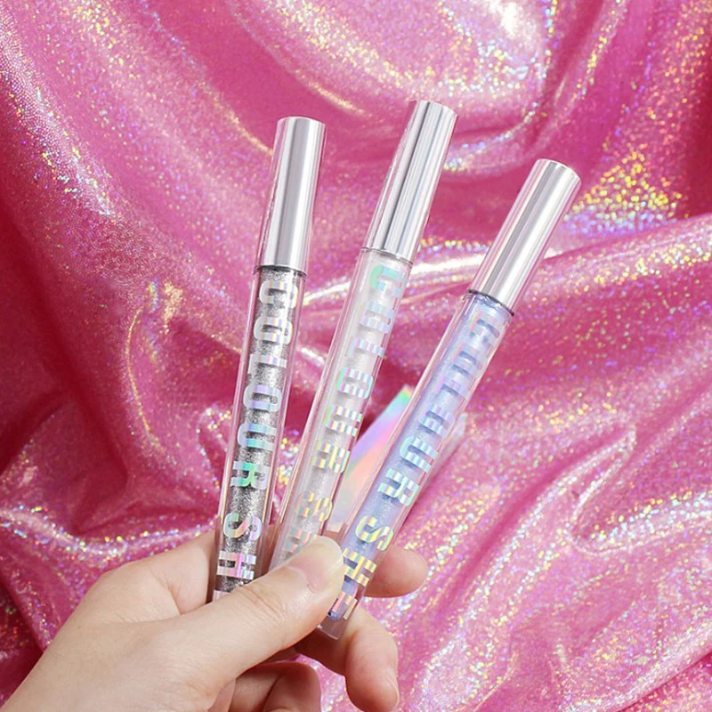 1pcs Diamond Glitter Mascara Quick Dry Curling Lengthening Eyelashes Korean Cosmetics Shiny Eyes Makeup Fiber Waterproof Mascara images - 6