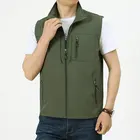 Жилет мужской, с несколькими карманами, быстросохнущий, водостойкий, большие размеры 6XL