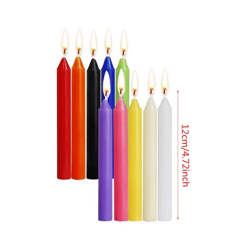 Конические свечи 100 шт. неароматизированные мини-свечи разных цветов для литья - Фото №1
