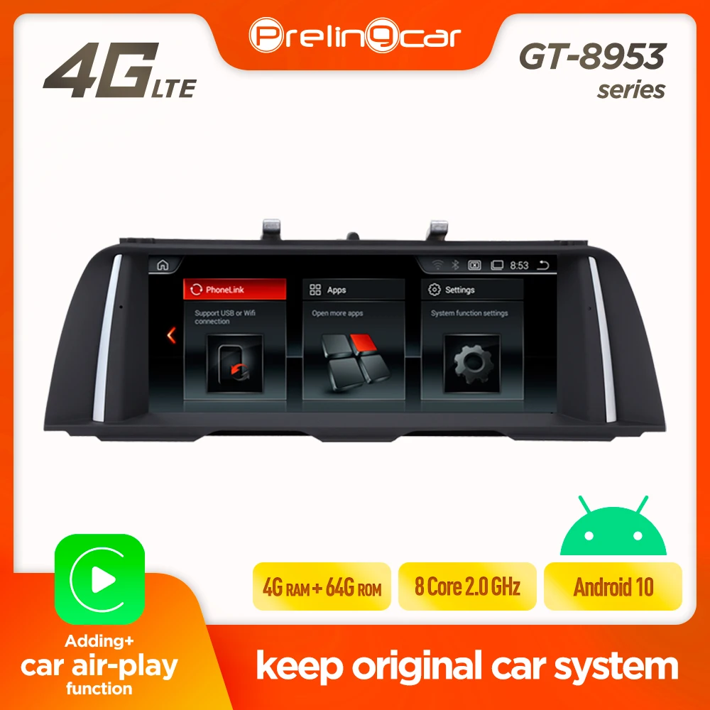 Prelingcar Android 9 0 для BMW 5 серии F10 F11 F18 2010 12 13 1415 16 стерео аудио радио мультимедиа видео