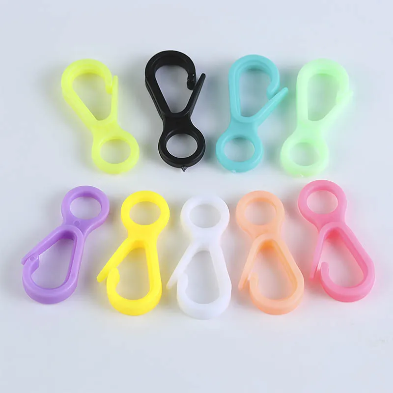

20pcs/lot new fashion color keychain lobster clasp connecting buckle hook acrylic making accessories for DIY jewelry making