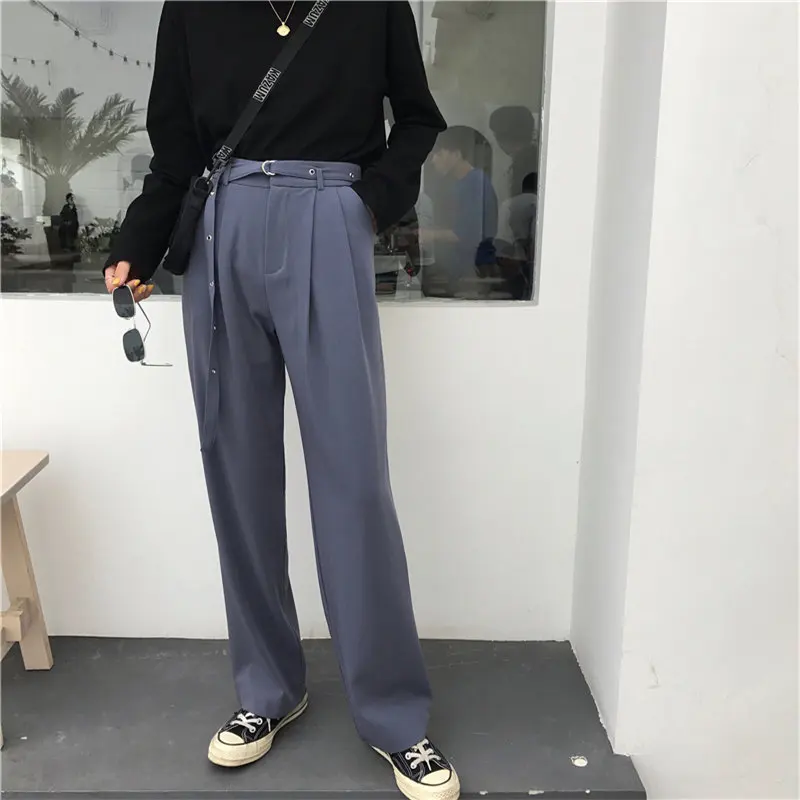 HziriP повседневные с высокой талией для женщин свободные простые прямые