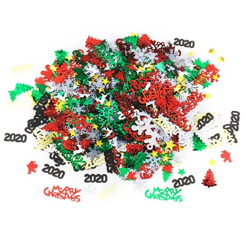 15 г разноцветного сверкающие 2020 дерево счастливого новогоднее рождественское