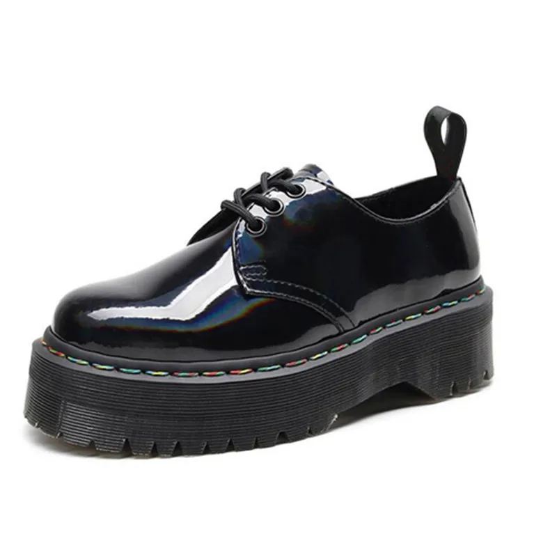

Women Shoes Spring Autumn Fashion New Women Platform Shoes Genuine Leather Casual Shoes Woman Flats Lace Up Oxford Shoes
