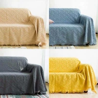 new fashion sofa towel throw blanket solid color knitting sofa covers blanket plaid towel slipcovers protect cover home decor