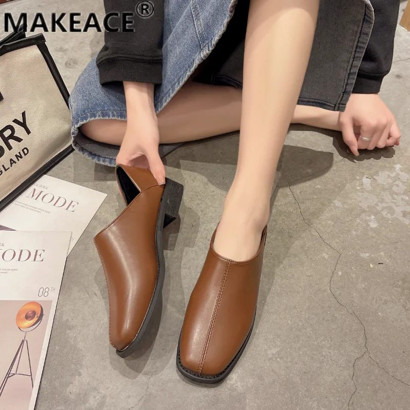 

Autumn Women Shoes Fashion Soft Leather Loafers Outdoor Leisure Mother Shoes Platform Shoes 2021 New Ladies Single Shoes
