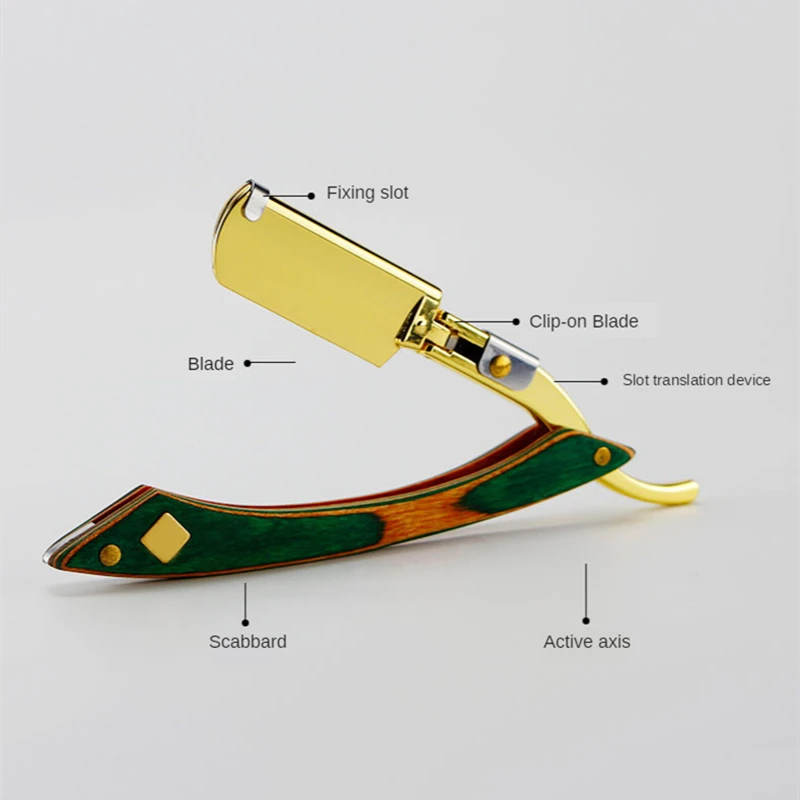 

Manual Shaver Pro Straight Edge Stainless Steel Sharp Barber Razor Folding Shaving Knife Shave Beard Without Blade G0105