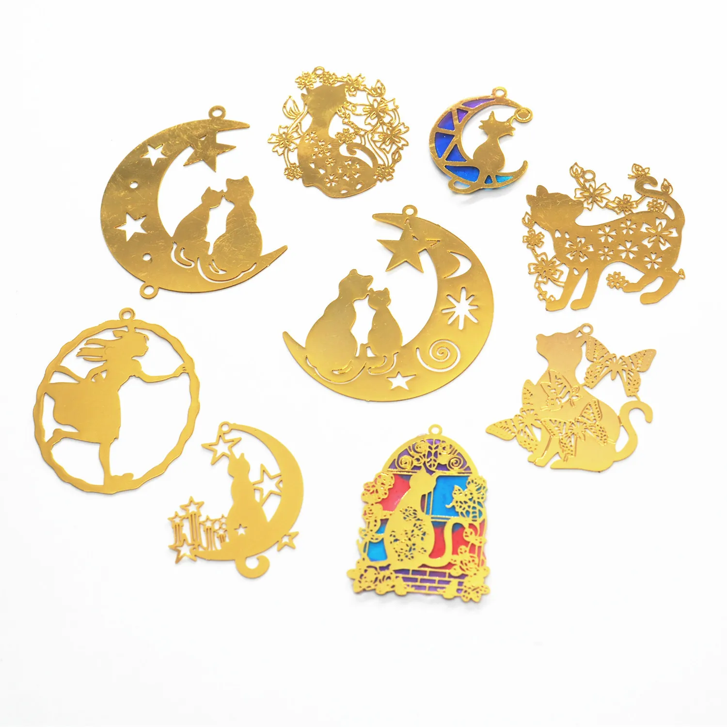 5 шт./лот кошка в Луне эпоксидная УФ-ювелирные изделия заполнение коробки