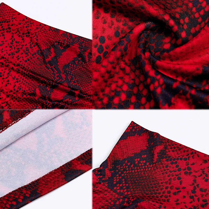 

Sexy 2 Piece Set Women Snake Print Matching Set Long Sleeve Crop Top And Skirt Set High Waist 2020 Autumn Winter Club Clothes