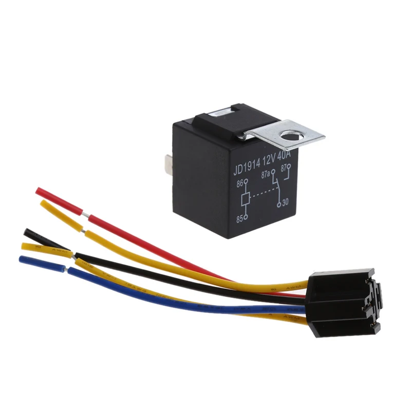 Водонепроницаемый автомобильное реле постоянного тока 12V 40A 5Pin авто предохранитель реле нормально разомкнутый