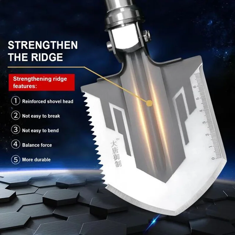 

Multifunctional outdoor folding shovel military shovel camping supplies survival equipment tools