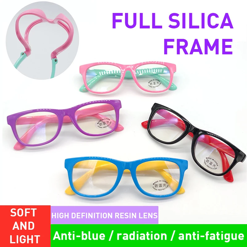 Детские очки с защитой от синего света квадратные детские для мальчиков и