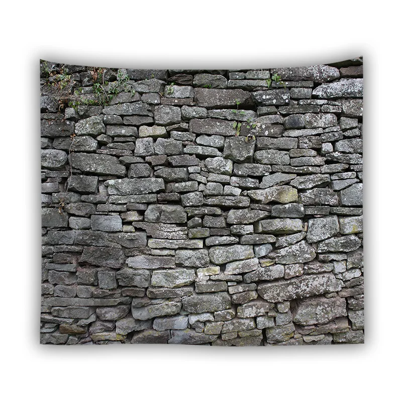 Деревянный узор кирпичный гобелен настенные гобелены цифровая печать фон Ткань