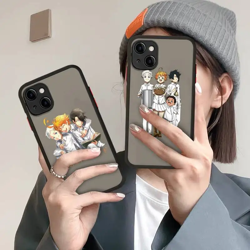 

The Promised Neverland Phone Case for iPhone X XR XS 7 8 Plus 11 12 13 pro MAX 13mini Translucent Matte Shockproof Case