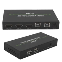 hdmi switcher kvm with usb mouse and keyboard hot keys auto switch hd comes with switch 2 ports