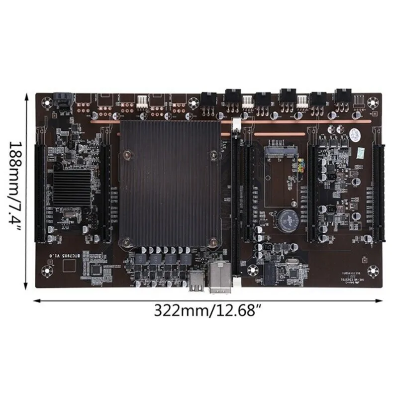 Материнская плата для майнинга BTC X79 H61 5x PCI-E 8X LGA 2011 DDR3 с поддержкой 3060 3080