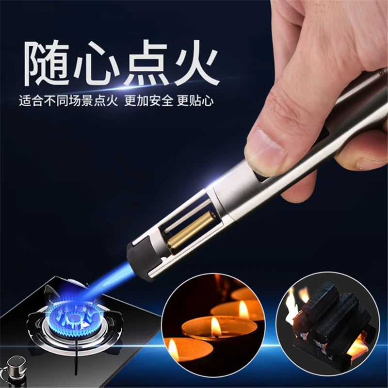 Честный струи пламени горелки фонарь турбо Зажигалка Ветрозащитная газовая