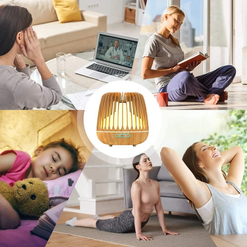 

Mini,Aroma Diffuser Humidifiers 500Ml Birdcage Shape Auto Off UK Plug
