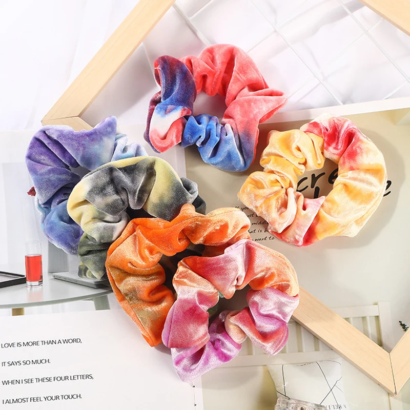 Бархатные резинки модные для волос женские толстые Женский хвостик аксессуары