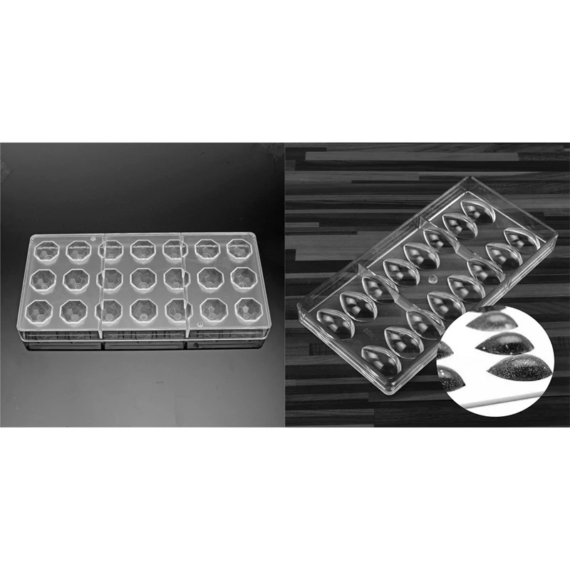 

2 шт., Прозрачная Жесткая Форма для шоколада