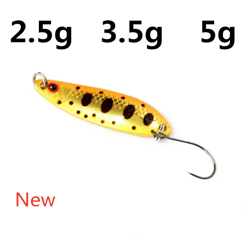 

1 шт. 2.5g 3.5g металлический Спиннер, блесна, жесткая приманка, форель, щука, тройной крючок, снасти, металлическая блесна