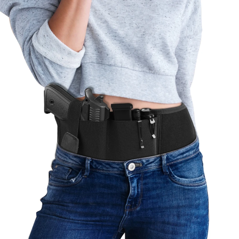 

Tactical Universal Pistol Holster Right/Left Handed Rifle Gun Holder Handgun Holster Concealed Belt for Glock 17 19 92 95 1922