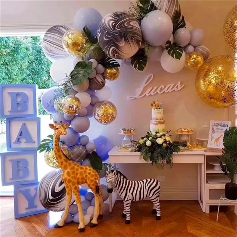 1 шт. мраморный шар из алюминиевой пленки 22 дюйма 4D Цвет агата украшение для