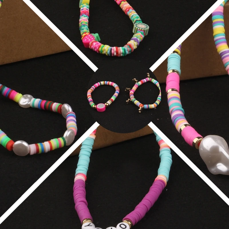 

Round Beads for DIY Necklaces Bracelets Earring Craft Set Color 24Grids Color Beautiful Handwork Gifts Pendant Included