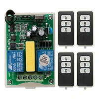 433 mhz wireless remote control ac220v 2ch universal rf relay receiver and transmitter for garage door and gate motor control