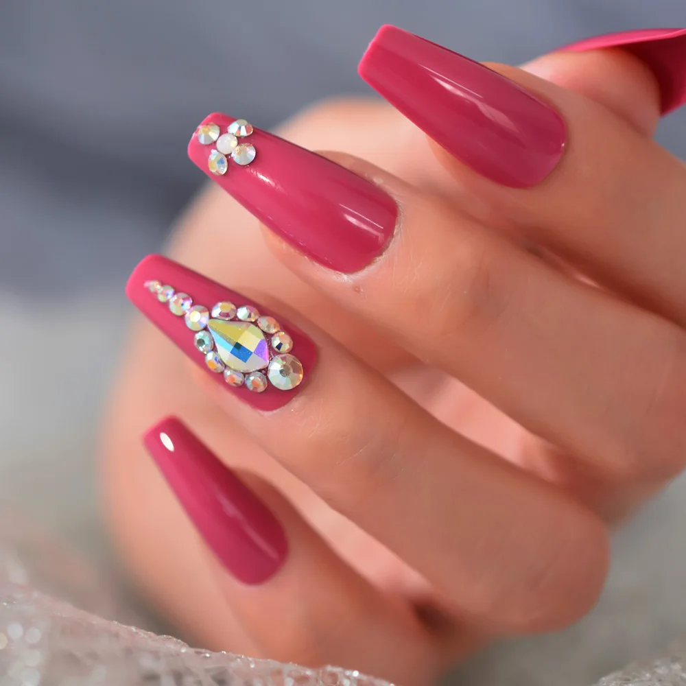 3D Стразы AB драгоценные камни обнаженные белые французские шпильки острые