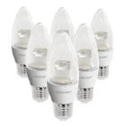 Упаковка из 6 светодиодный ных свечей E27 4 Вт, 1800-2700K (с регулируемой яркостьюночсветильникРетро лампочкамидля дома, Kicthen, ресторанов, баров)