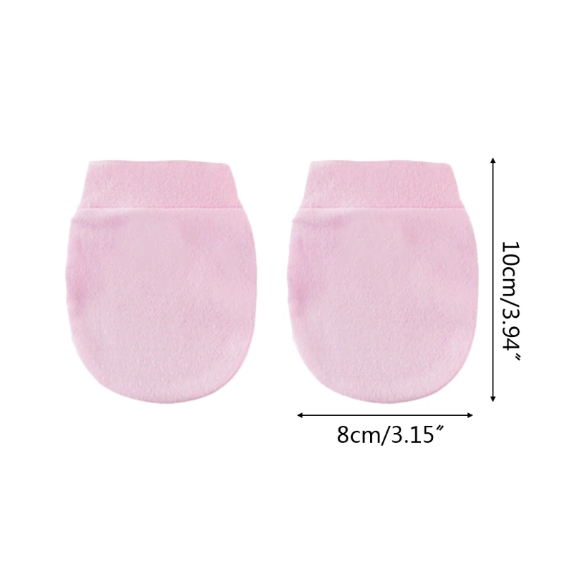 KLV-guantes de punto para beb&eacute;, manopla Simple y Linda para reci&eacute;n nacido, antiinglete, antiagarre, protecci&oacute;n facial, 4 par/set-5