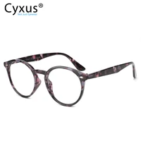 cyxus designer trendy anti blue light reading glasses floral frame transparent lens unisex eyewear 2067