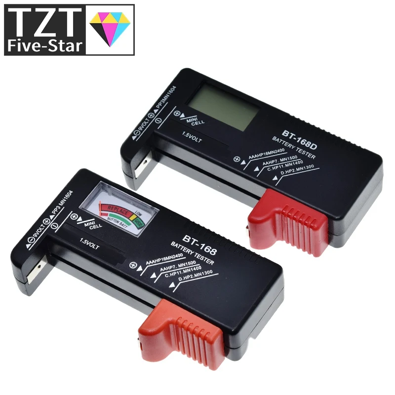 Тестер Аккумуляторов BT168 портативный универсальный цифровой указчик для кнопок