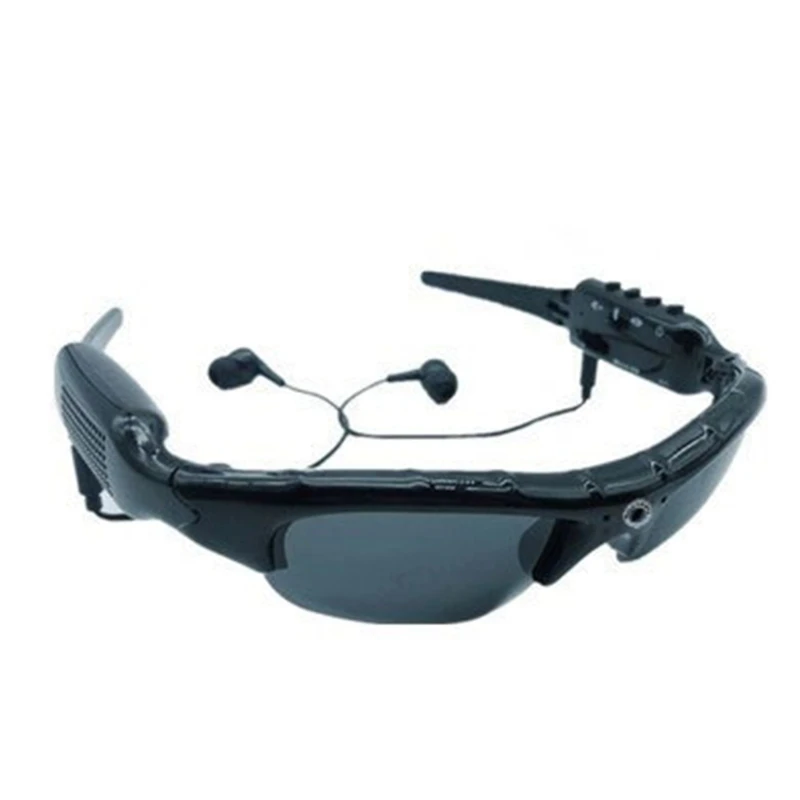 저렴한 1080P 안경 카메라와 블루투스 MP3 플레이어 선글라스 DV 헤드셋 스포츠 운전 법의학 레코더 편광 렌즈 캠코더