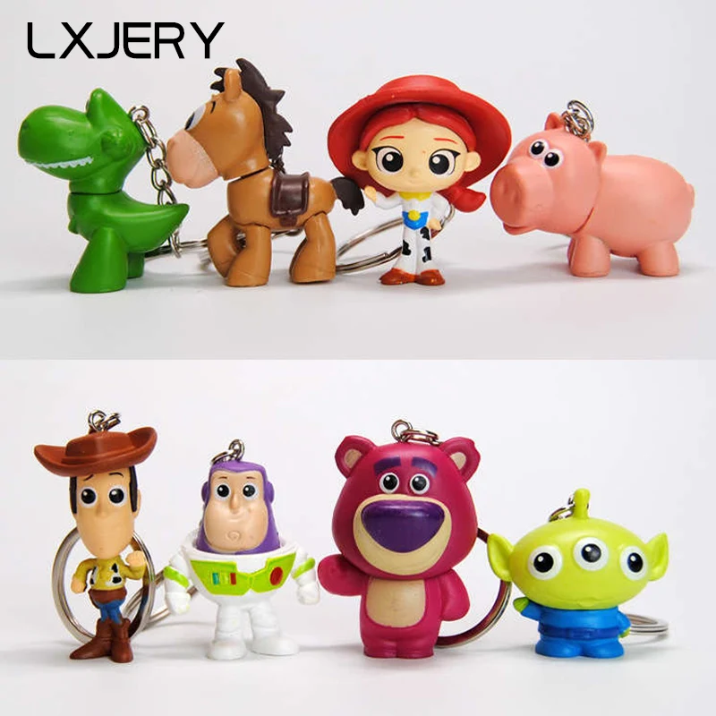 LXJERY 8 видов стилей История игрушек мультфильма Персонажи брелок для женщин прекрасная цепочка для ключа сумка подвеска брелок для женщин дети девочки игрушка подарок