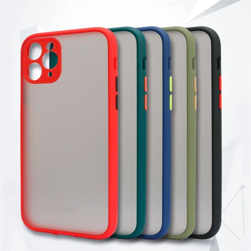 Противоударный защитный чехол для телефона iPhone 11 7 8 6 6S Plus X XS Max XR PRO матовые