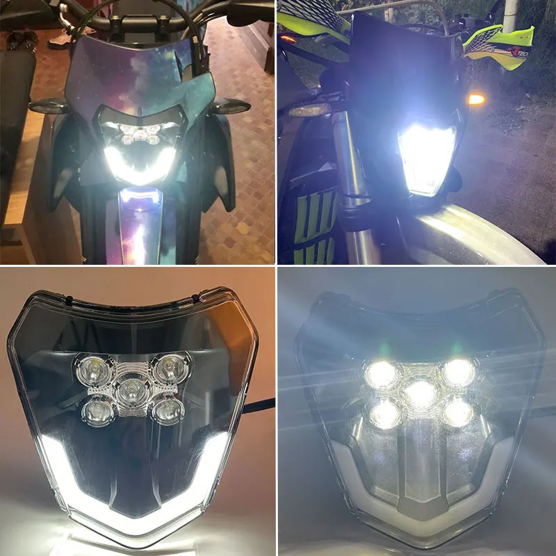 

Enduro Motocross Led Headlight Wick for KTM EXC XC SX XC-F EXC-W 150-690 Universal 2008-2022 Dirt Bike Motorcycle Accessories