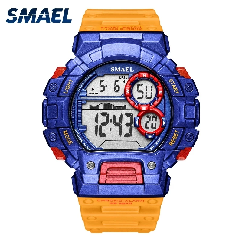 

SMAEL Fashion Casual Men's Watch, Electronic Display, LED Luminous Hands, Waterproof, Automatic Date Update, Alarm Clock